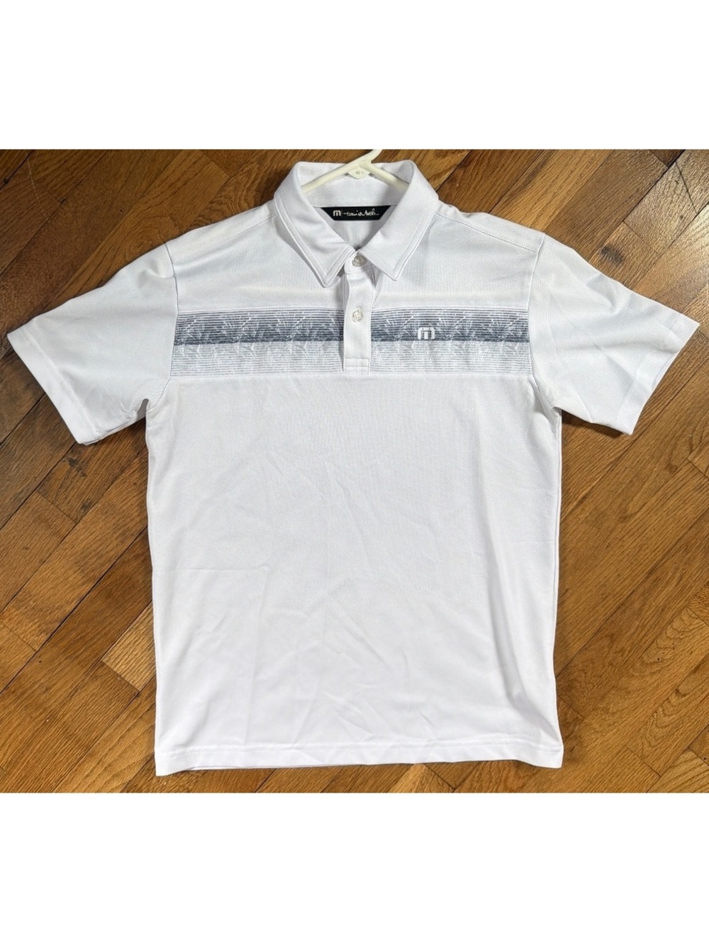Youth Large - Men - Travis Mathew White Polo Shirt